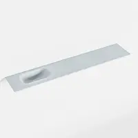 Mondiaz eden clay solid surface inleg wastafel voor toiletmeubel 120 cm. Positie wasbak links