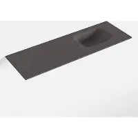 Mondiaz LEX Dark_grey solid surface inleg wastafel voor toiletmeubel 90cm. Positie wasbak rechts