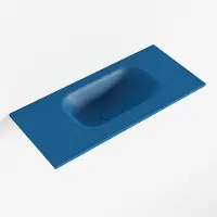 Mondiaz eden jeans solid surface inleg wastafel voor toiletmeubel 50 cm. Positie wasbak rechts