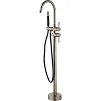 Boss & Wessing Vrijstaande badkraan bws exclusive pro met mat zwarte handdoucheset rvs
