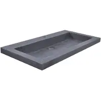 Boss & Wessing BWS Wastafel Hardsteen 80x46x5 cm 1 Kraangat