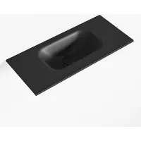 Mondiaz eden urban solid surface inleg wastafel voor toiletmeubel 50 cm. Positie wasbak midden