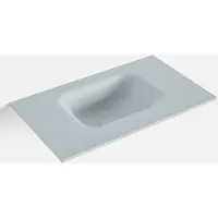 Mondiaz LEX Clay solid surface inleg wastafel voor toiletmeubel 50cm. Positie wasbak midden