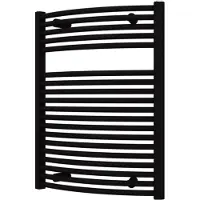 Boss & Wessing Designradiator BWS Odro Gebogen met Zijaansluiting 76,4x58,5 cm 528 Watt Mat Zwart