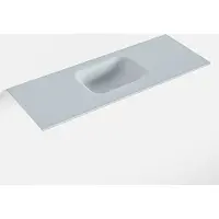 Mondiaz lex clay solid surface inleg wastafel voor toiletmeubel 80 cm. Positie wasbak midden