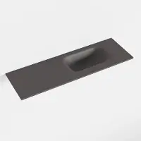 Mondiaz EDEN Dark_grey solid surface inleg wastafel voor toiletmeubel 70cm. Positie wasbak rechts