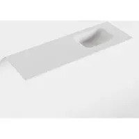 Mondiaz lex talc solid surface inleg wastafel voor toiletmeubel 90 cm. Positie wasbak rechts