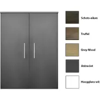 Sanicare Kolomkast q4/q15 2-deurs soft-closing 90x67x32 cm truffel
