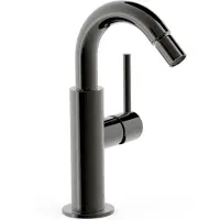 Tres Bidetmengkraan Study Exclusive Hendel Uitloop Gebogen 16,5 cm Rond Metallic Zwart