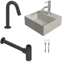 Salenzi fonteinset spy 30x30 cm mat grijs