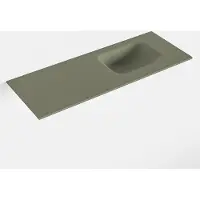 Mondiaz lex army solid surface inleg wastafel voor toiletmeubel 80 cm. Positie wasbak rechts