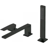 Tres Badrand mengkraan slim met handdouche 22x6.2 cm vierkant mat zwart