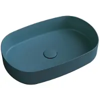 Sapho Wastafel infinity 55x36 cm mat petrol