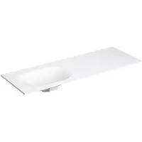 Clou hammock wastafelblad enkele waskom links 150 cm aluite mat wit