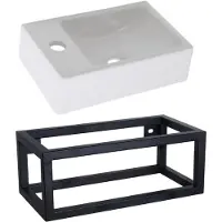 Plieger Fonteinset met handdoekrek 37 cm wit