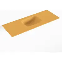 Mondiaz LEX Ocher solid surface inleg wastafel voor toiletmeubel 80cm. Positie wasbak midden