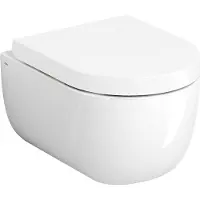Clou hammock wandtoilet versie 49 onepack incl zitting deksel en soft closing quick release systeem glanzend wit keramiek 37x49x38 cm