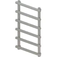 Boss & Wessing Designradiator BWS Tubi Handdoekrek 85x60 cm Zij-Onderaansluiting Mat Grijs