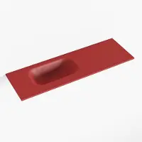 Mondiaz EDEN Fire solid surface inleg wastafel voor toiletmeubel 70cm. Positie wasbak links