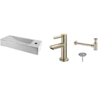 Wiesbaden Fonteinpack trim mini keramiek 38x14x8 cm rechts rvs