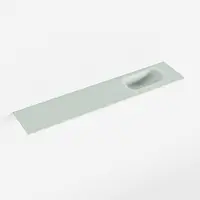 Mondiaz eden greey solid surface inleg wastafel voor toiletmeubel 110 cm. Positie wasbak rechts