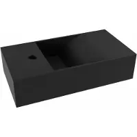 Salenzi Fontein arro 50x26 cm mat zwart links op = op