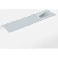 Mondiaz lex clay solid surface inleg wastafel voor toiletmeubel 120 cm. Positie wasbak rechts