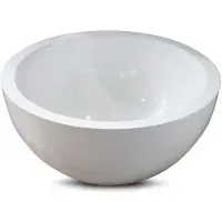 Luca Fontein sanitair rond 24x24x12 cm mineral stone glanzend wit