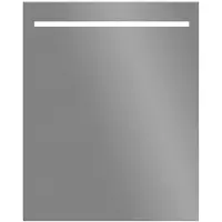 Sanilux Led spiegel aluminium met onderverlichting 58x70 cm inclusief spiegelverwarming