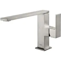 Tres Wastafelmengkraan cuadro exclusive 1-hendel uitloop recht 14 cm vierkant rvs
