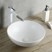 Boss & Wessing Opbouw waskom raja 40 cm keramiek glanzend wit