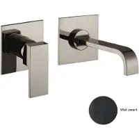 Sanimex Inbouw wastafelmengkraan giulini eenhendel 25.5 cm inclusief inbouwdelen mat zwart
