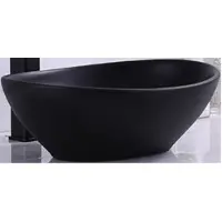 Boss & Wessing Opbouw waskom bws queen 40x33x15 cm keramiek mat zwart