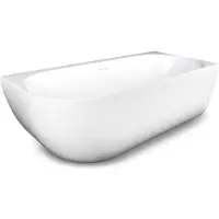 Luca Ligbad sanitair primo hoekbad 180x80x60 cm links afgerond wit