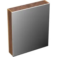 Forzalaqua Spiegelkast Uni 59.5x68.5x12.5 Cm 1 Deur Links Tweezijdig Spiegel Noten Pure Walnut