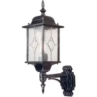 ELSTEAD Wandlamp buiten WEXFORD WX1, dimbaar, zwart, metaal, Landelijk, Wandlamp buiten