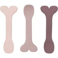Done by Deer Lepels - Silicone - 3-pack - Wally - Powder - - OneSize - Kinderbestek
