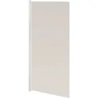 Van Marcke GO Badwand vm go megalo 75x130 cm scharnierend wit profiel 4mm veiligheidsglas
