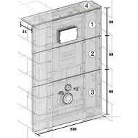 Geberit GIS Easy gipsplaat 130x130 voor inbouwreservoirs