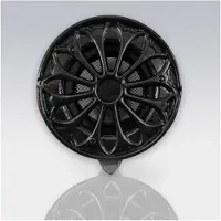 Weckx Deurrooster retro rond 10 cm zwart