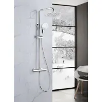 Boss & Wessing Bws regendouche | 30 cm stortdouche met 3 standen handdouche | chroom | opbouw