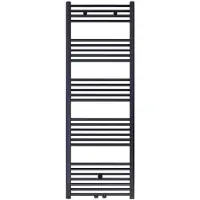 Boss & Wessing Designradiator BWS Nile Gobi 160x60 cm Geborsteld Mat Zwart Midden/zij-aansluiting