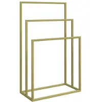 vidaXL Handdoekenrek vrijstaand 48x24x79 cm ijzer goudkleurig