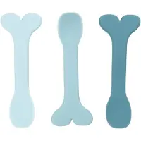 Done by Deer Löffel - Silikon - 3er-Pack - Wally - Blau - - One Size - Kinderbesteck