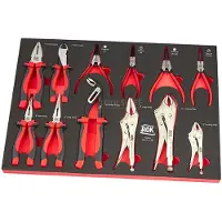 AOK Professionele 12 Delige Tangenset Foam Inlay