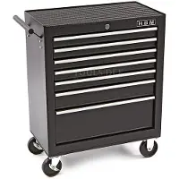 HBM gereedschapswagen met 7 laden, 62 cm, zwart