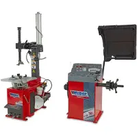 Weber Profi Bandendemonteermachine met Hulparm en BandenBalanceermachine Set