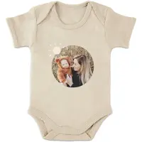 Yoursurprise Romper bedrukken - Korte mouw - Beige - 74/80