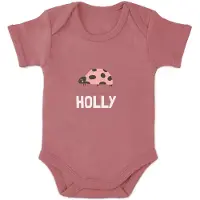 Yoursurprise Romper bedrukken - Korte mouw - Roze - 74/80