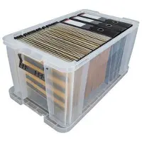 Whitefurze Allstore Opbergbox - 54 liter - Transparant - 66 x 38 x 31 cm - Opbergbox